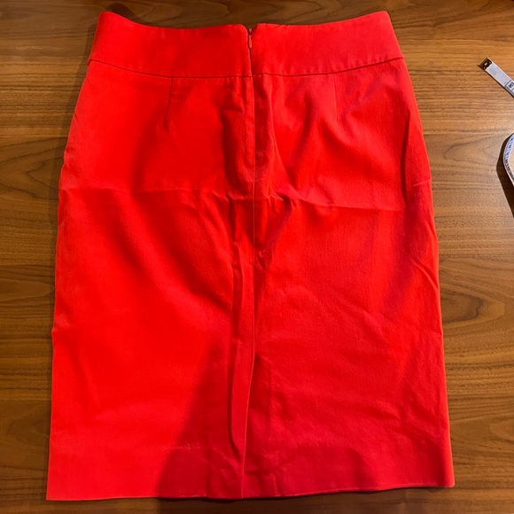 J Crew Red Twill No. 2 Pencil Skirt 4 - Picture 5 of 7